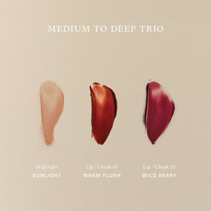 Flushed Lip & Cheek Trio - Medium to Deep